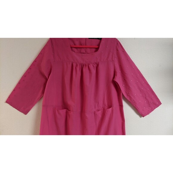 GUDREN SJODEN Women's Pink Organic Cotton Lightweight Comfy Dress Large - Picture 3 of 14